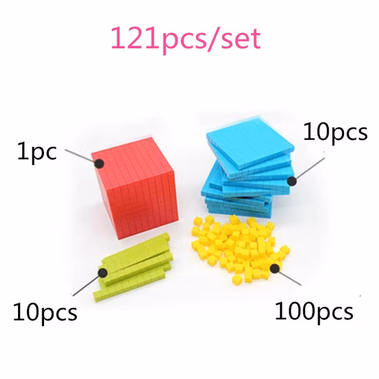 Educational Tool, Math Manipulative Starter Kit Interlocking Base Ten Block